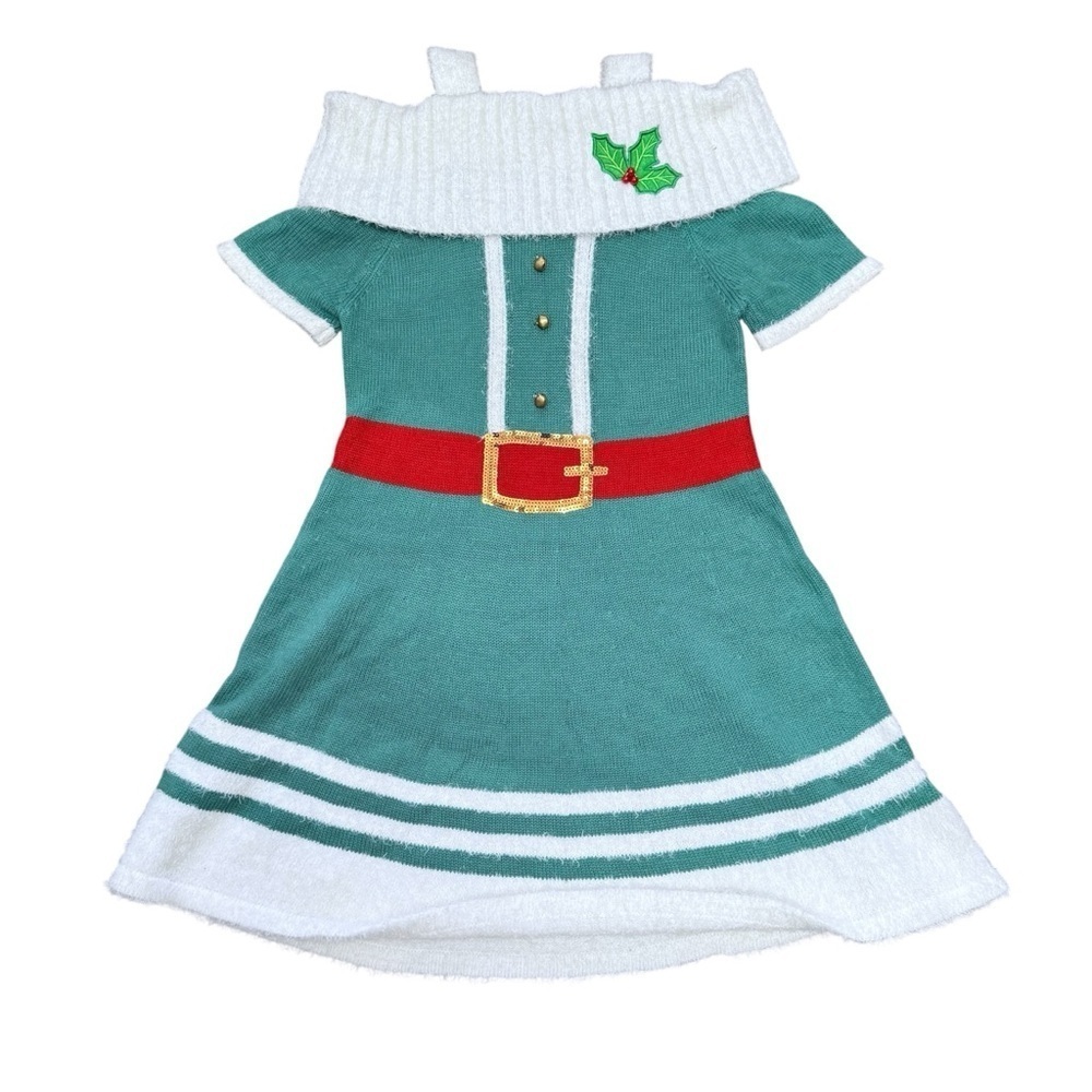Ugly Christmas Festive Green and Red Holiday Elf Dress